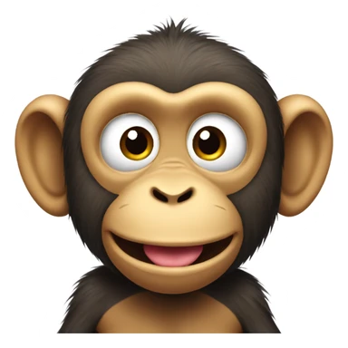 A monkey sticking his tongue out  sticker
