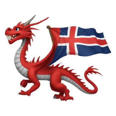 Dragon of the flag of Norway sticker