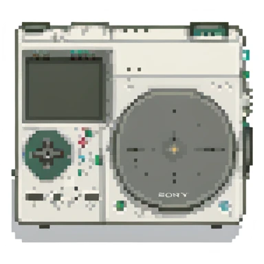 белый плеер Sony, no background sticker