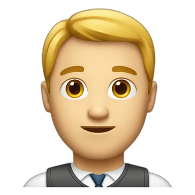 male employee sticker