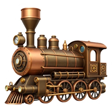 steampunk locomotive sticker