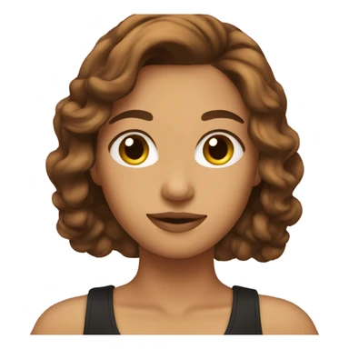 Fancy brown hair sticker