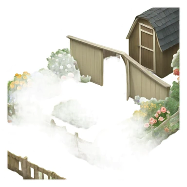 Garden with shed  sticker