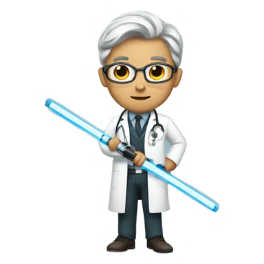 doctor with a lightsaber sticker