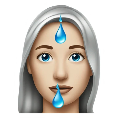 Water droplets on woman  sticker