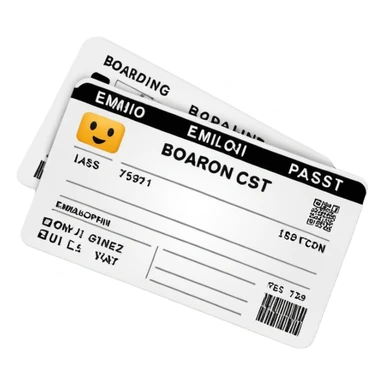 boarding pass sticker