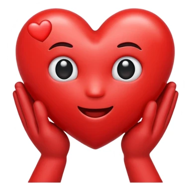Emoji holding a heart  sticker