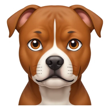 Brown staffy sticker