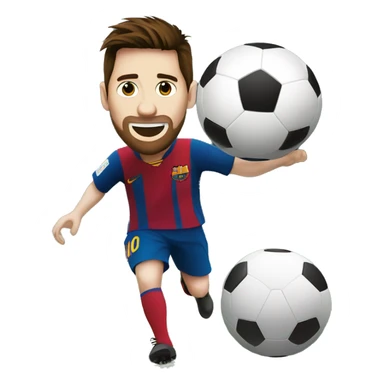 Soccer ball being kicked by Messi  sticker