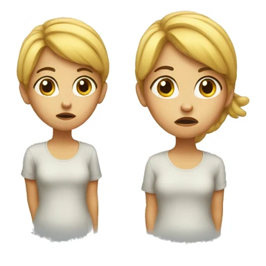 A confused girl sticker