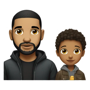 Drake and a kid sticker