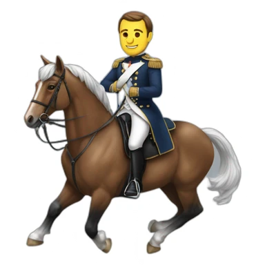 Macron sur cheval sticker
