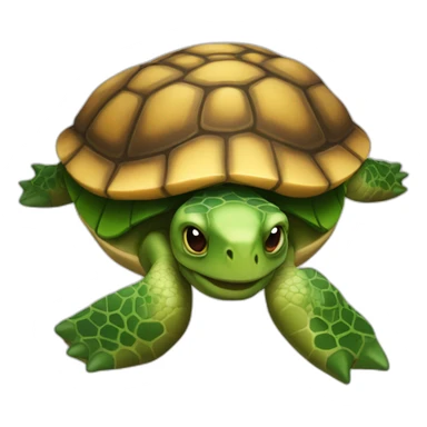 Nageur sur tortue sticker