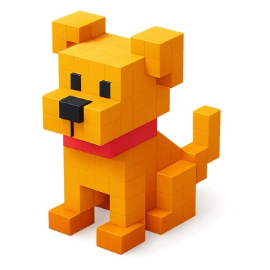 <SystemPrompt>
  <Style>
    <Name>Voxel Emoji Art</Name>
    <Description>A playful, isometric voxel style that mimics pixel art in 3D, commonly used for emojis, UI icons, and symbols. Rendered with bright, vibrant colors and soft shadows.</Description>
    <VisualRules>
      <Geometry>
        <BaseUnit>Cube</BaseUnit>
        <GridAlignment>Isometric</GridAlignment>
        <VoxelSize>Consistent</VoxelSize>
      </Geometry>
      <Color>
        <Palette>Vivid and High Saturation</Palette>
        <Gradient>Allowed on faces for subtle lighting</Gradient>
      </Color>
      <Lighting>
        <Style>Soft studio lighting</Style>
        <Shadows>Subtle ambient shadows</Shadows>
      </Lighting>
      <Detailing>
        <Outline>None</Outline>
        <Texture>Flat color (no texture noise)</Texture>
        <Effects>None</Effects>
      </Detailing>
    </VisualRules>
  </Style>
  <Generation>
    <PromptTemplate>
      <![CDATA[
        Render a voxel-style 3D illustration of a {subject}, using bright colors and blocky pixelated geometry. The object should appear playful and clean, similar to emoji aesthetics, with soft shadows and no outlines. Lighting should enhance the 3D depth without harsh contrast.
      ]]>
    </PromptTemplate>
  </Generation>
</SystemPrompt>

{subject} = dog sticker