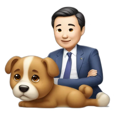 Le président de la Chine qui fait un câlin à winny l’ourson sticker