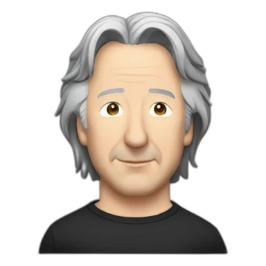 alan rickman wearing best uncle tshirt sticker