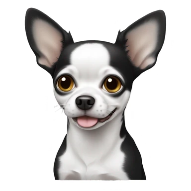 Black and white Chihuahua  sticker