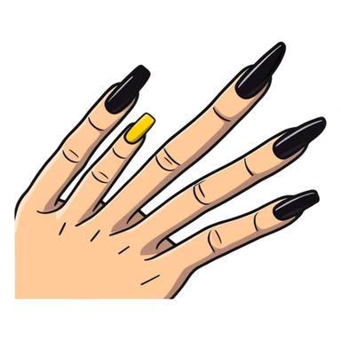 cartoonish metal nail in a wall, exaggerated features sticker