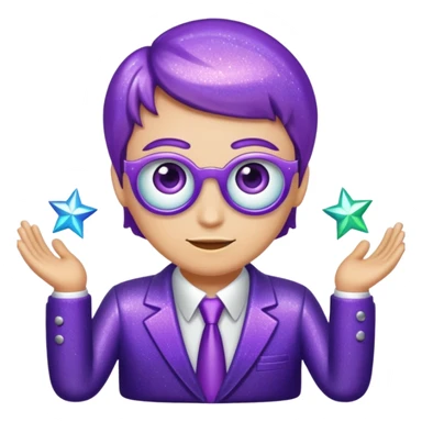 Purple Glitter Symbol of Manager sticker
