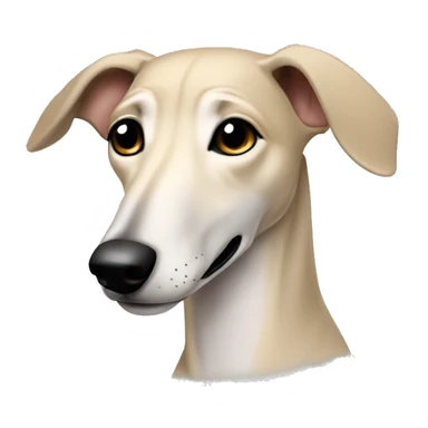 Cute Italien greyhound boy beige color sticker