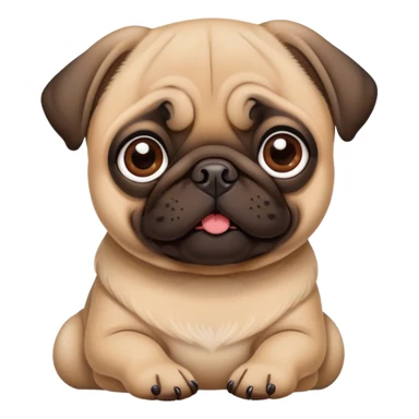 A cute pug  sticker