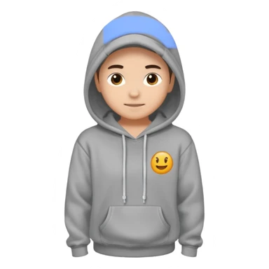 comfy grey hoodie without person sticker