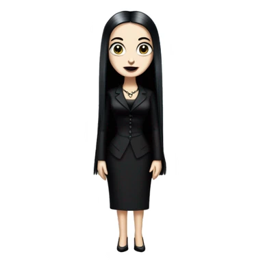 Morticia Addams,cute,showing off, show full body, accessories  sticker