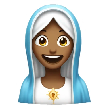 virgin mary laughing sticker