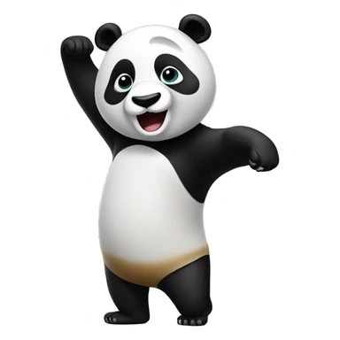 A panda making a dab with his arms sticker
