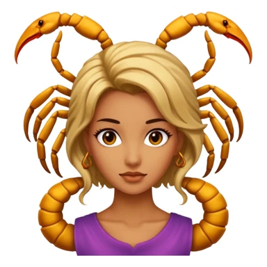 woman with a scorpion-shaped hairstyle. sticker