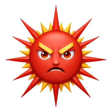 Rayos sentellas con furia rojo que exprese molesta  sticker