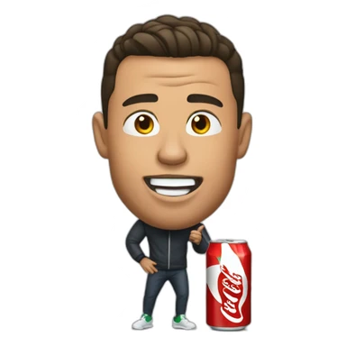 Ronaldo qui boit un coca sticker