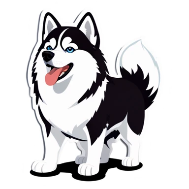 Dog Husky pee animation  sticker