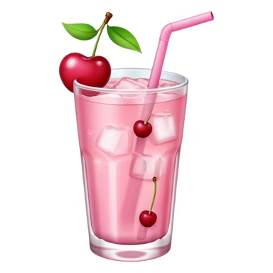 Pastel Pink Drink With Cherry sticker