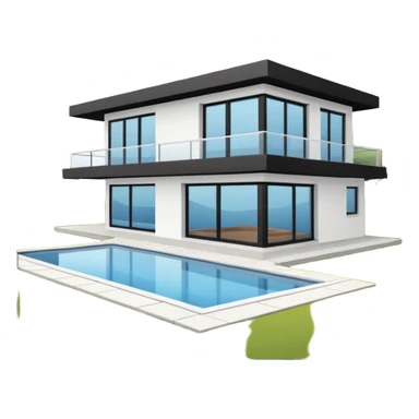 escenario casa moderna sticker