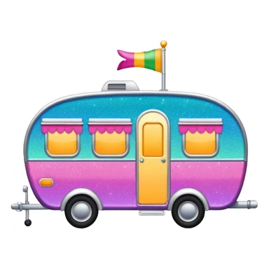 glitter caravan sticker