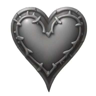 Gothic heart with greyscale colors sticker