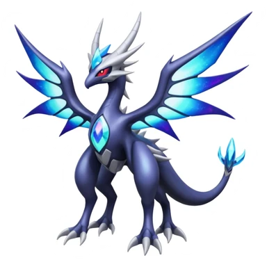 Lunala-Darkrai-Dialga-Fakémon-hybrid-creature (full body)  sticker