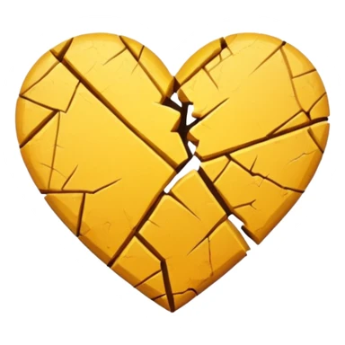 Corazón amarillo roto  sticker