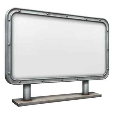 white billboard on the street sticker