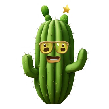 A cactus flying out of a castle sticker