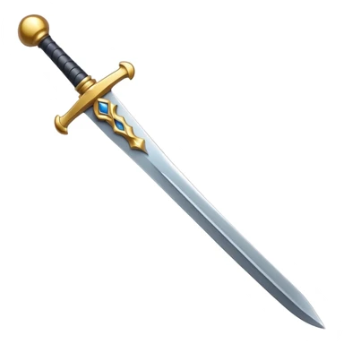 small height cartoonish style sword sticker