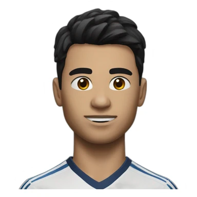 Fifa player with black hair sticker