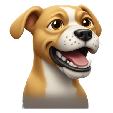 Dog throwing a punch  sticker