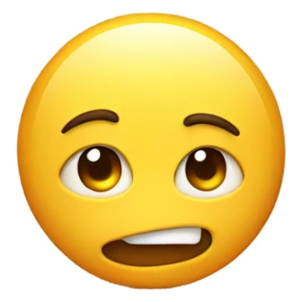 Shy emoji with a smirk  sticker