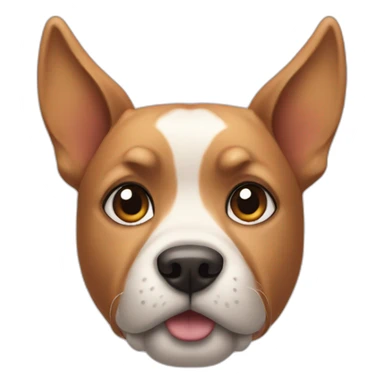 Dog with 3 ears sticker