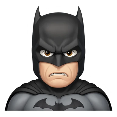 batman angry look sticker