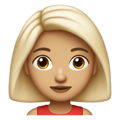 chica blanca con cabello semi rojo con y castaño claro con ojos cafe fuerte y labios semi rojizos  sticker