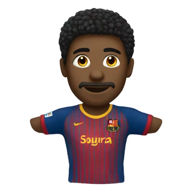 Footballer wit Barcelona t-shirt  sticker