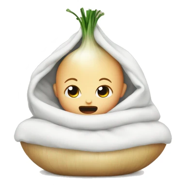 Baby onion waking up sticker